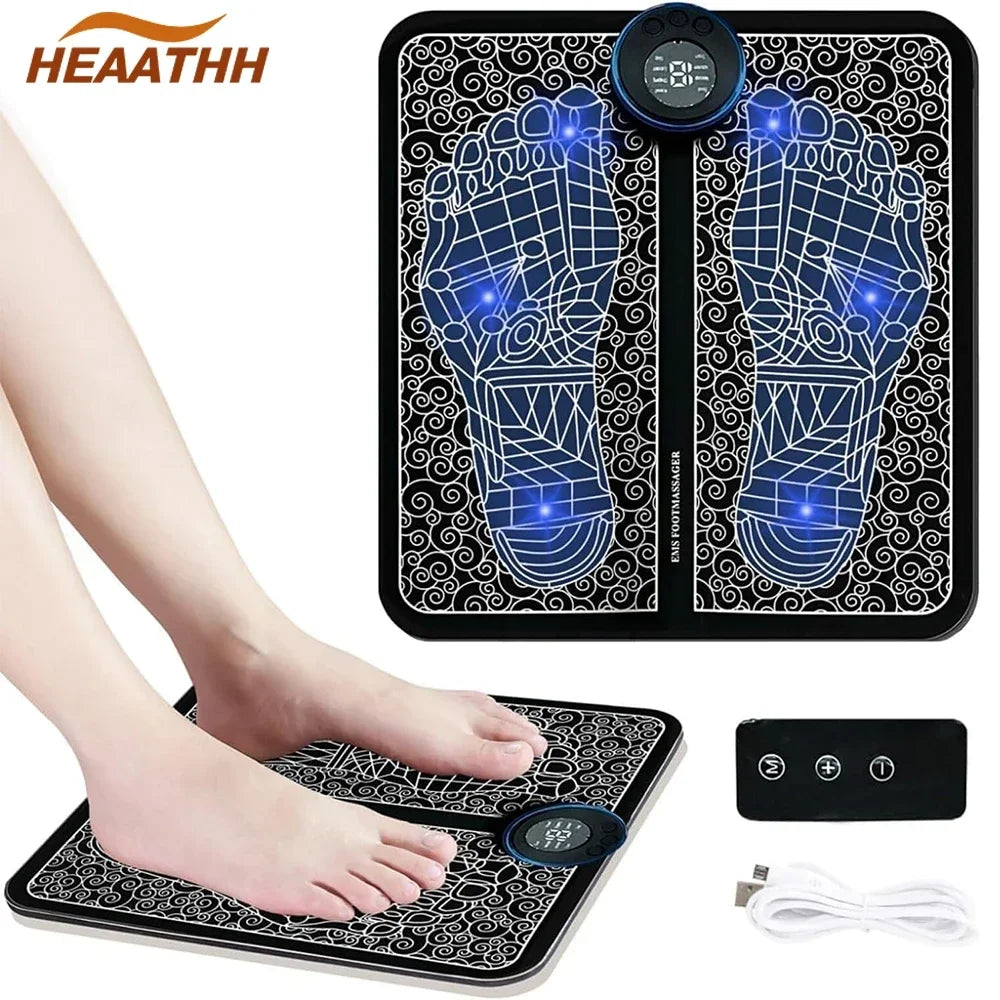 Foot Massager for Neuropathy Feet Muscle Stimulator Circulation & Pain-Relief Improved Foot Muscle Relaxation Mat Foot Care