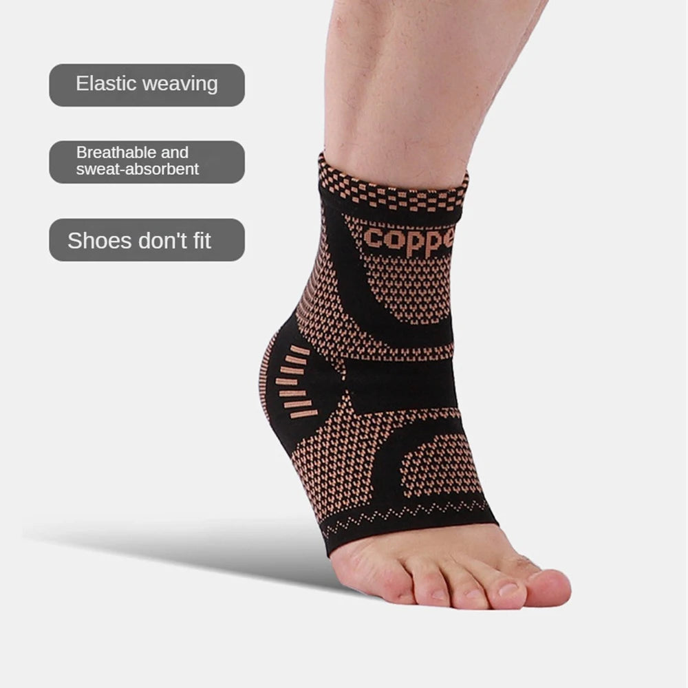 Sport Anklet Support Knitted Warm Copper Fiber Ankle Weights Adjustable S/m/l/xl Ankle Protection Sports Fitness Supplies Nylon